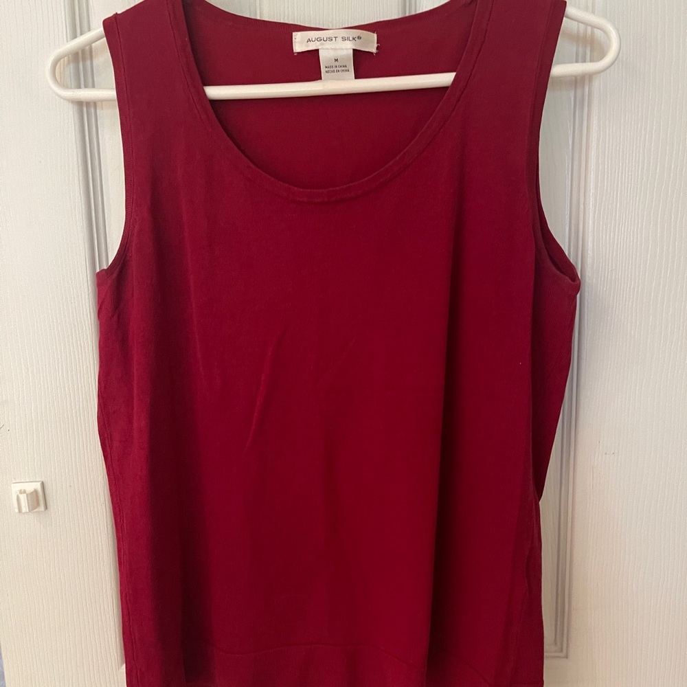 August Silk Women's Rich Red Tank Top